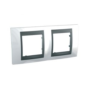 SE Unica Top  dekorativni ram  dvostruki  H71  top bela/grafit