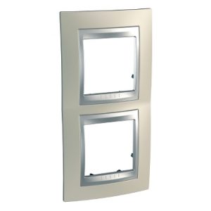 SE Unica Top  dekorativni ram  dvostruki  opal titanijum/aluminijum