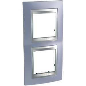 SE Unica Top  dekorativni ram  dvostruki  beryl plava/aluminijum