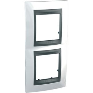 SE Unica Top  dekorativni ram  dvostruki  top bela/grafit