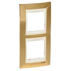 SE Unica Plus  dekorativni ram  dvostruki  zlatni/krem