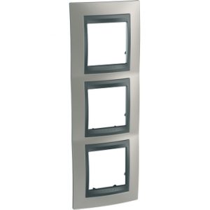 SE Unica Top  dekorativni ram  trostruki  H71  mat nikl/grafit