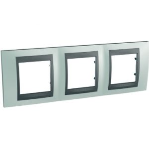 SE Unica Top  dekorativni ram  trostruki  H71  fluor zelena/grafit