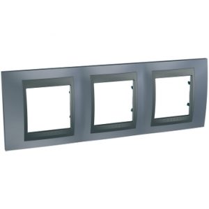 SE Unica Top  dekorativni ram  trostruki  H71  metal siva/grafit