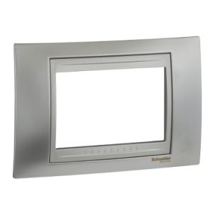 SE Unica Top  dekorativni ram  3 modula  sjajno hrom/aluminijum