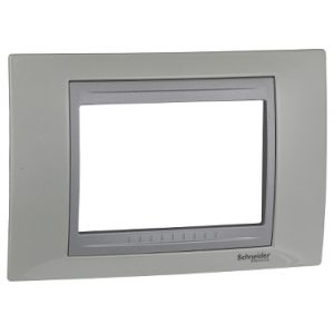 SE Unica Top  dekorativni ram  3 modula  top bela/aluminijum