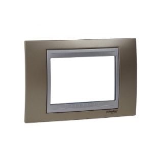 SE Unica Top  dekorativni ram  3 modula  onyx bakar/aluminijum