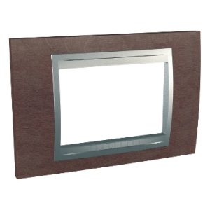 SE Unica Top  dekorativni ram  3 modula  tobacco/aluminijum