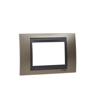 SE Unica Top  dekorativni ram  3 modula  onyx bakar/grafit