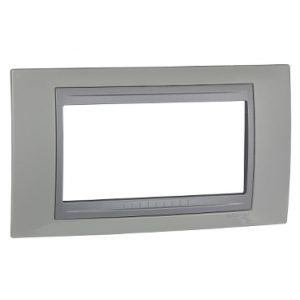 SE Unica Top  dekorativni ram  4 modula  top bela/aluminijum