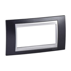 SE Unica Top  dekorativni ram  4 modula  metal siva/aluminijum