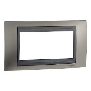 SE Unica Top  dekorativni ram  4 modula  mat nikl/grafit