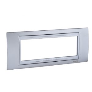 SE Unica Top  dekorativni ram  6 modula  sjajno hrom/aluminijum