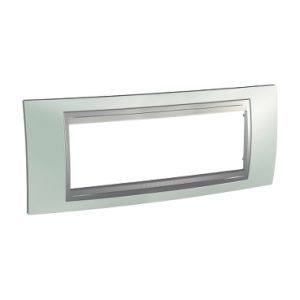 SE Unica Top  dekorativni ram  6 modula  fluor zelena/aluminijum