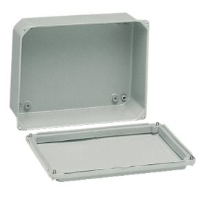 SE Metalna industrijska kutija  niski poklopac  V206xŠ156xD83  IP55  siva