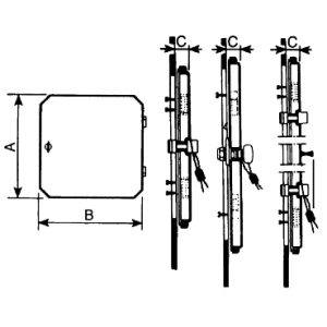 SE Plastični prozor sa šarkama providni poklopac. IP 65  Duž78xŠ60xD25mm.