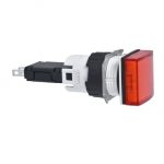 SE Kvadratna crvena kompletna signalna lampica Ø16 sa integrisanim LED 12...24V