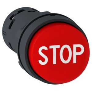 SE Taster  izbočeni sa povratkom  crveni -NO+NC -beli "STOP"