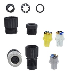 SE Ženski M8 3-pinski ravni konektor  kablovska uvodnica M9.5 x 1