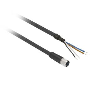 SE Ožičen konektor XZ  ravni ženski  M12  4-pinski  kabl PUR 5m