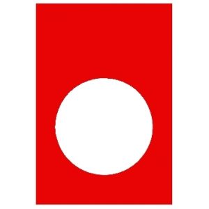 SE Oznaka  30 x 40 mm  crvena  tekst na zahtev