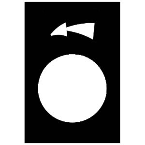 SE Oznaka  30 x 40 mm  crna  okretanje nalevo sporo-brzo