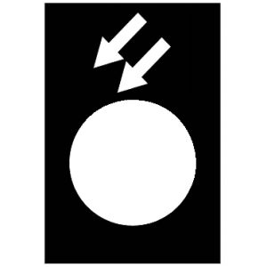 SE Oznaka  30 x 40 mm  crna  u suprotnom smeru  brzo