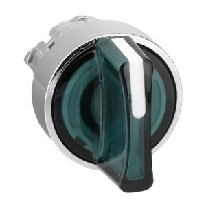 SE Zelena svetleća glava izbornog prekidača Ø22 3-pozicije sa povratkom