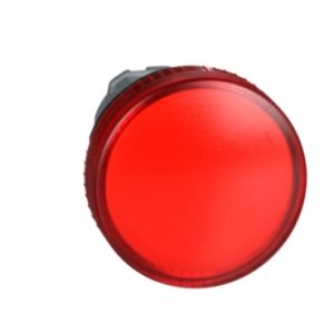 SE Crvena glava signalne lampice Ø22 sa ravnim sočivom za BA9s sijalicu