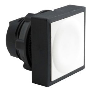 SE Bela kvadratna udubljena glava tastera Ø22 sa povratkom  neobeleženo