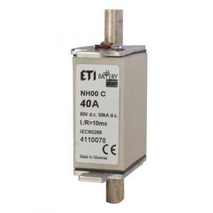 ETI osigurač za specijalne namene M000 bat 40A/80V DC