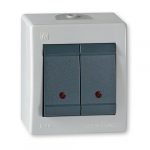 POWER Sklopka serijska  sa indikacijom10A 250V~ IP44  sivo /antracit