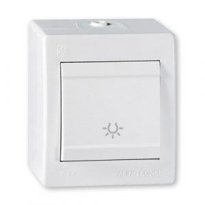 POWER Taster sklopka za svetlo  10A 250V~ IP44  bela