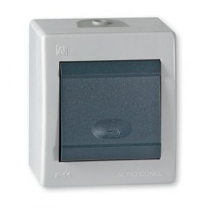 POWER Taster sklopka za zvono  10A 250V~ IP44  sivo /antracit