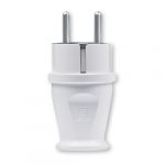 Utikač dvopolni masivni PVC "MEDIUM" 16A beli