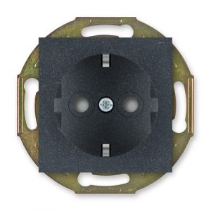 PRESTIGE Mehanizam priklj. dvopolne  sa zašt. kont.  sivo-grafit blok