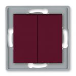 PRESTIGE Mehanizam duple naizm. sklopke  10A 250V~  bordo taster