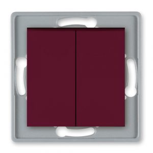 PRESTIGE Mehanizam duple naizm. sklopke  10A 250V~  bordo taster