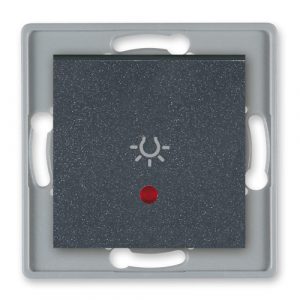 PRESTIGE Mehanizam taster svetlo  sa ind. 10A 250V~  sivo-grafit taster