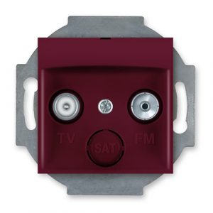 PRESTIGE Mehanizam ant. priklj.  TV/FM - prolazna  bordo blok