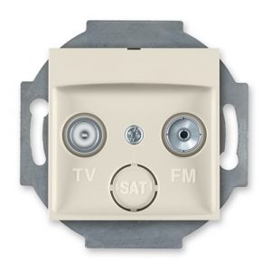 PRESTIGE Mehanizam ant. priklj.  TV/FM - završna  krem blok
