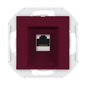 PRESTIGE Mehanizam komunik. priklj.  1xRJ45 Cat 6A UTP  bordo