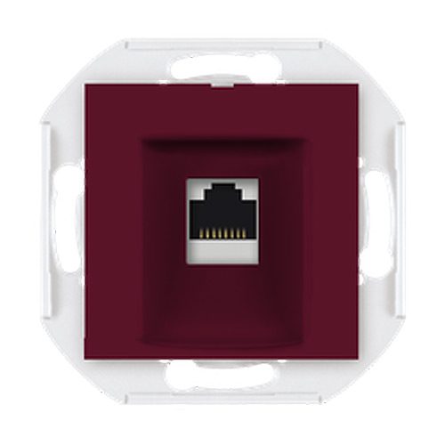 PRESTIGE Mehanizam komunik. priklj.  1xRJ45 Cat 6A UTP  bordo