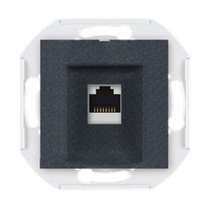 PRESTIGE Mehanizam komunik. priklj.  1xRJ45 Cat 6A FTP sivo-grafit