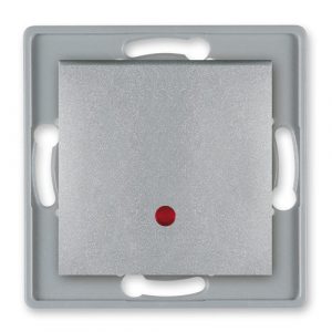 PRESTIGE Meh. jednopolne sklopke  sa ind. 10A 250V~  metalik srebrni taster
