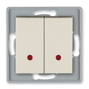 PRESTIGE Meh. serijske sklopke  sa indik. 10A 250V~  krem taster