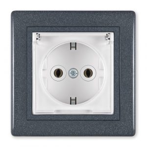 PRESTIGE Priključnica dvopolna  sa porcelanskim telom i poklopcem  220