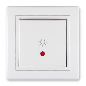 PRESTIGE Taster sklopka za svetlo  sa indik. 10A 250V~  bela