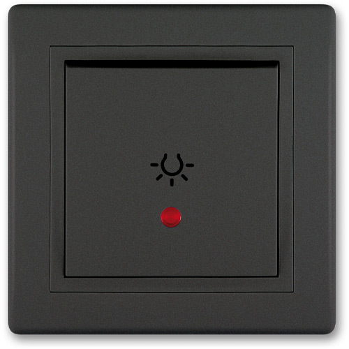 PRESTIGE Taster sklopka za svetlo  sa indik. 10A 250V~ crni soft