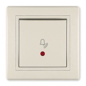 PRESTIGE Taster sklopka za zvono sa indik. 10A 250V~  krem b/m